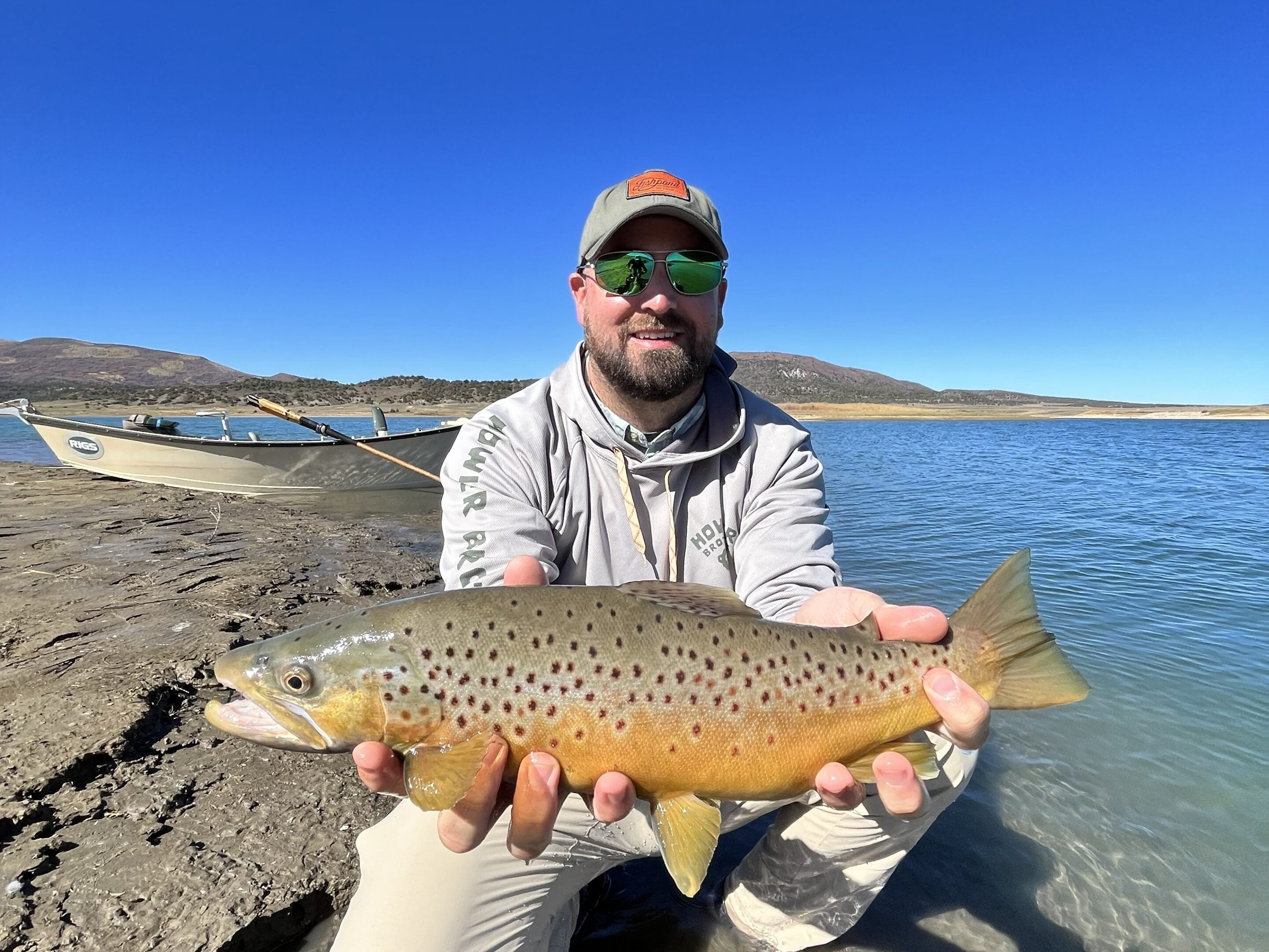 Stillwater Brown trout with RIGS Guides